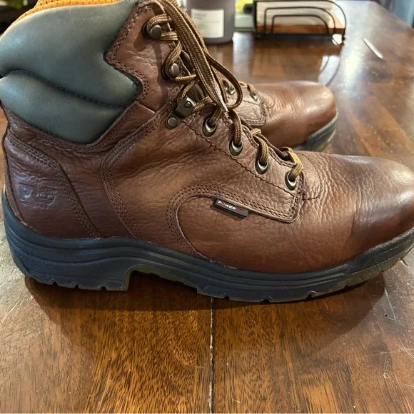 Timberland Pro 6 Men's Leather Lace-Up Work Boots Alloy Toe Water Resistant - Picture 7 of 9